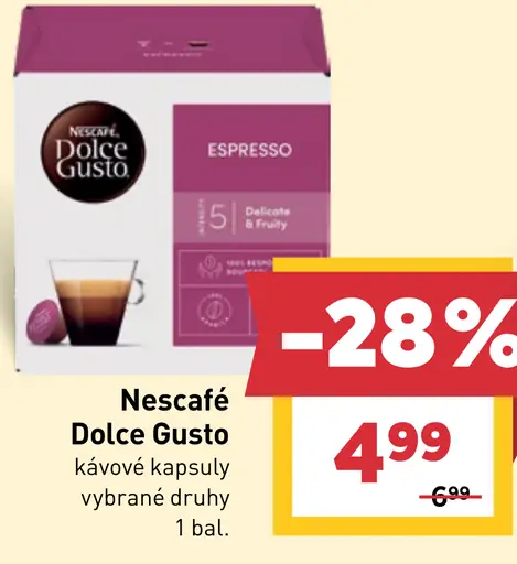 Nescafé Dolce Gusto kávové kapsuly