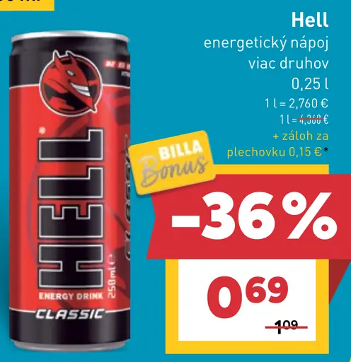 Hell energetický nápoj plechovka