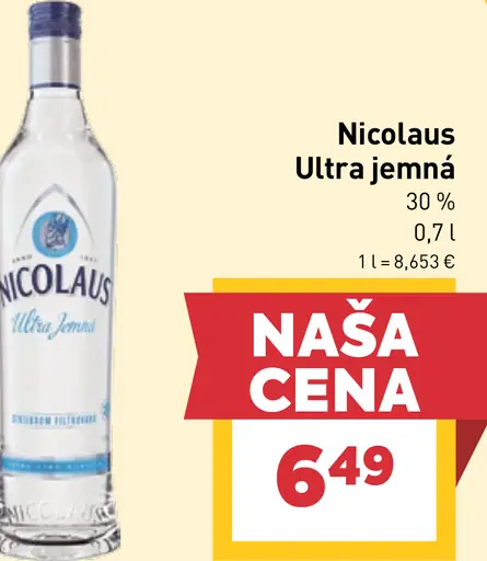 Nicolaus Ultra jemná vodka