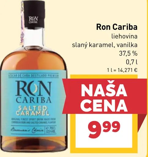 Ron Cariba liehovina slaný karamel, vanilka