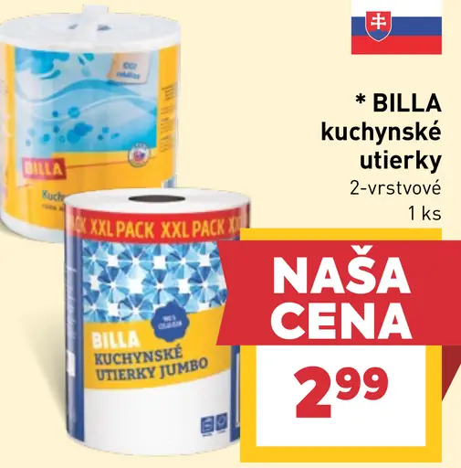 BILLA kuchynské utierky 2-vrstvové