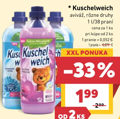 Kuschelweich aviváž rôzne druhy