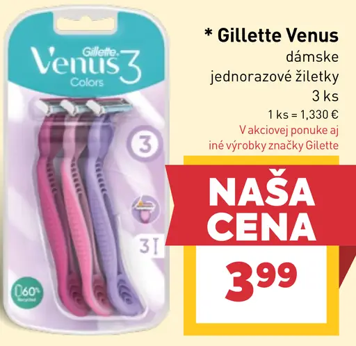 Gillette Venus dámske žiletky