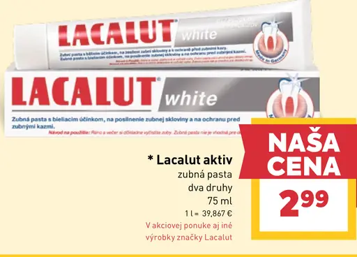 Lacalut aktiv zubná pasta