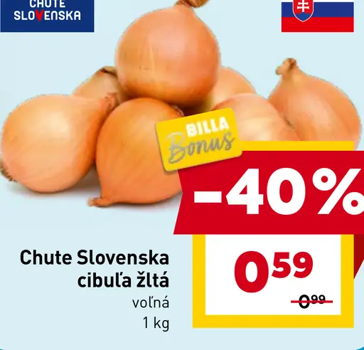 Chute Slovenska cibuľa žltá voľná