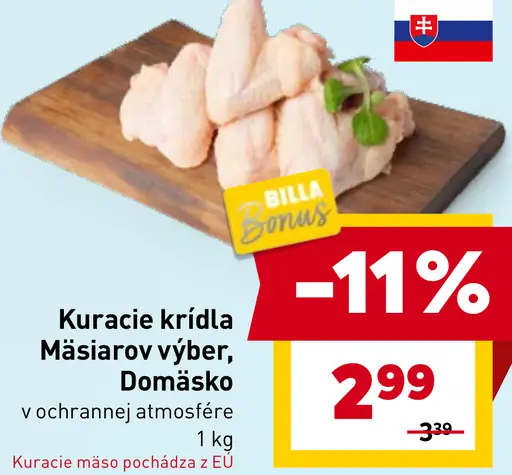 Kuracie krídla Mäsiarov výber Domáško v ochrannej atmosfére