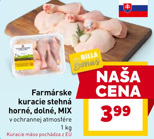 Farmárske kuracie stehná horné dolné MIX v ochrannej atmosfére