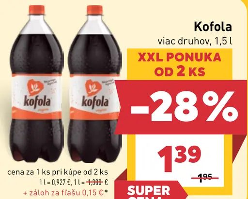 Kofola viac druhov