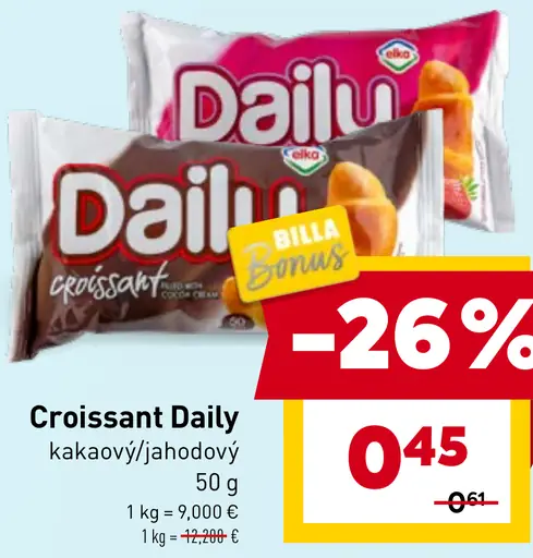 Dailu Croissant Daily kakaový alebo jahodový