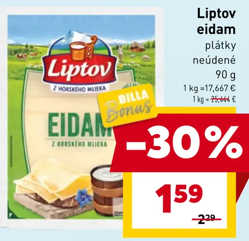 Liptov eidam plátky neúdené