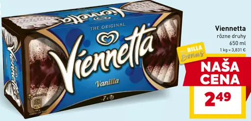 Viennetta vanilkový mrazený dezert