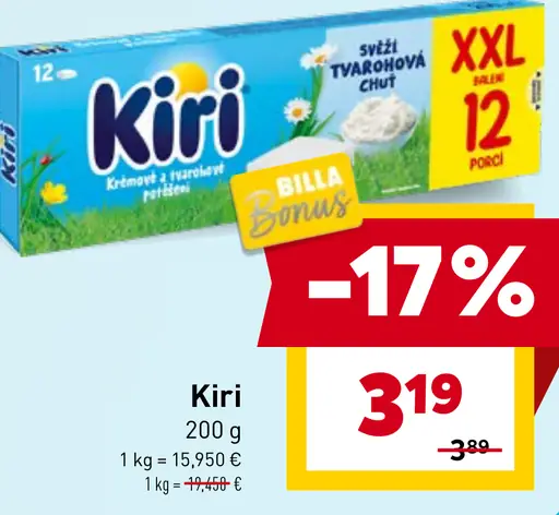 Kiri tavený syr so smotanou