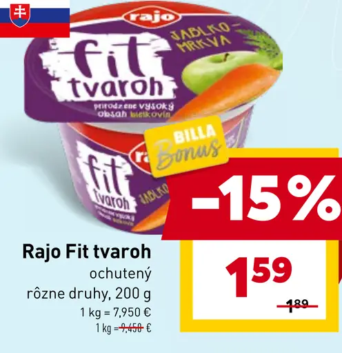 Rajo Fit tvaroh ochutený