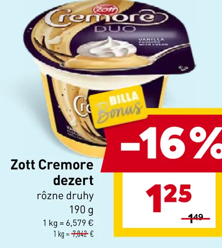 Zott Cremore dezert