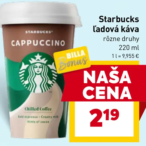 Starbucks ľadová káva Cappuccino