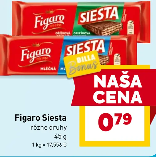 Figaro Siesta oblátky rôzne druhy