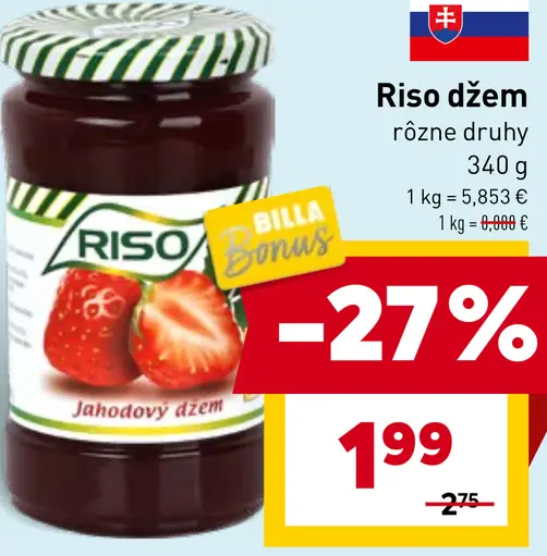 Riso džem rôzne druhy