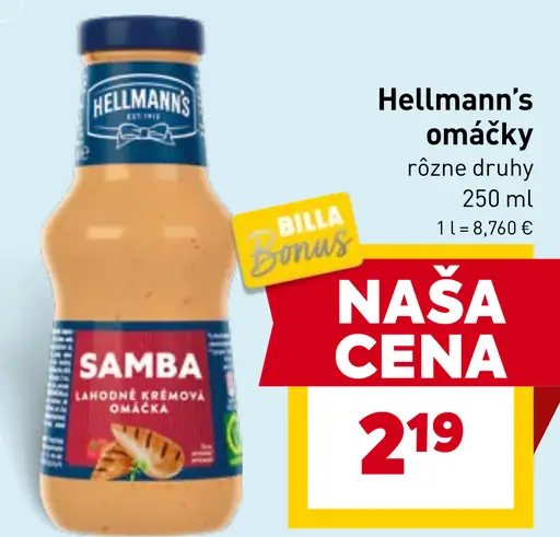 Hellmann’s omáčky rôzne druhy