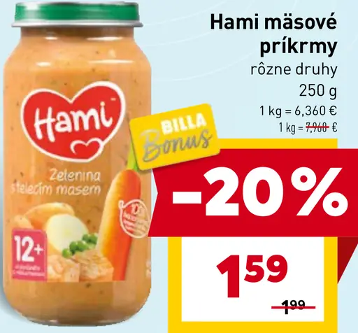 Hami mäsové príkrmy rôzne druhy