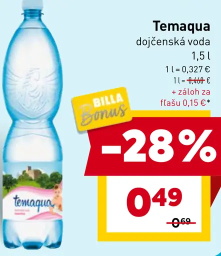 Temaqua Dojčenská voda neperlivá