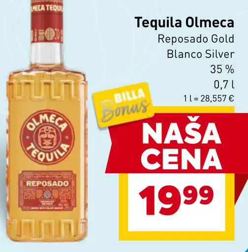 Tequila Olmeca Reposado Gold Blanco Silver