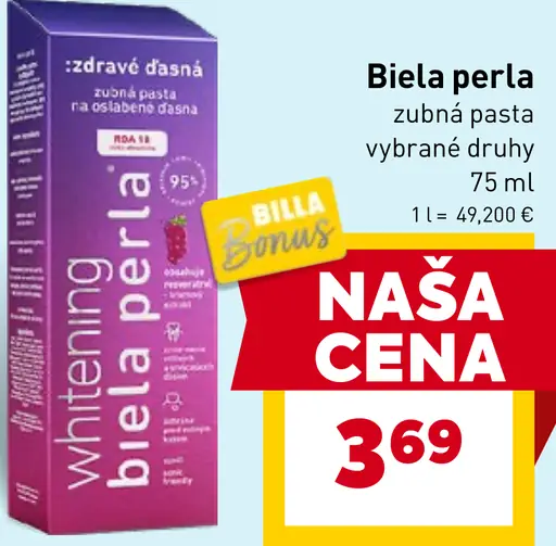 Biela Perla zubná pasta