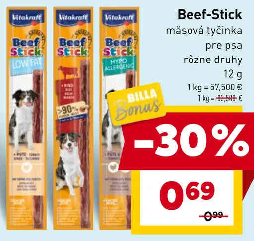 Vitakraft Beef Stick pochúťková mäsová tyčinka pre psy
