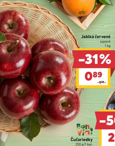 Jablká červené sypané