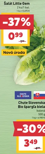 Chute Slovenska Bio špargľa biela