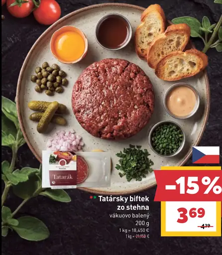 Tatársky biftek zo stehna vákuovo balený