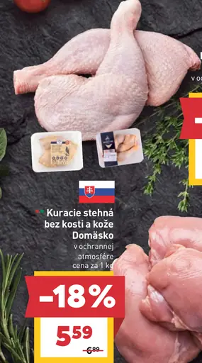 Kuracie stehná bez kosti a kože Domäsko