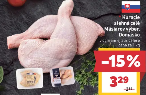 Kuracie stehná celé Mäsiarov výber, Domäsko