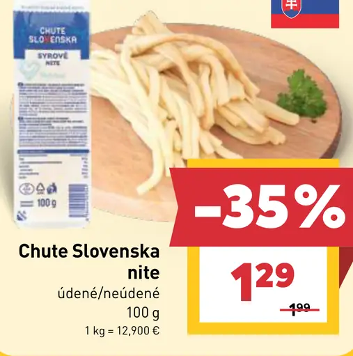 Chute Slovenska nite údené/neúdené syr