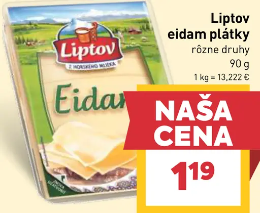 Liptov plátky eidam syr