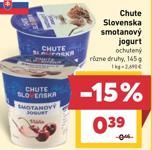 Chute Slovenska smotanový jogurt