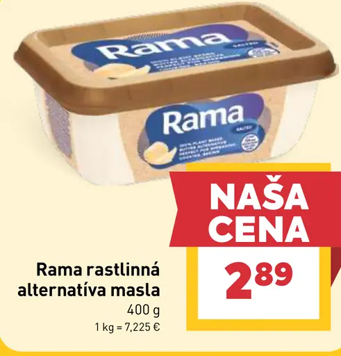 Rama rastlinná alternatíva masla