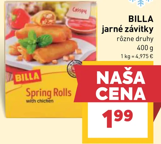 BILLA jarné závitky rôzne druhy