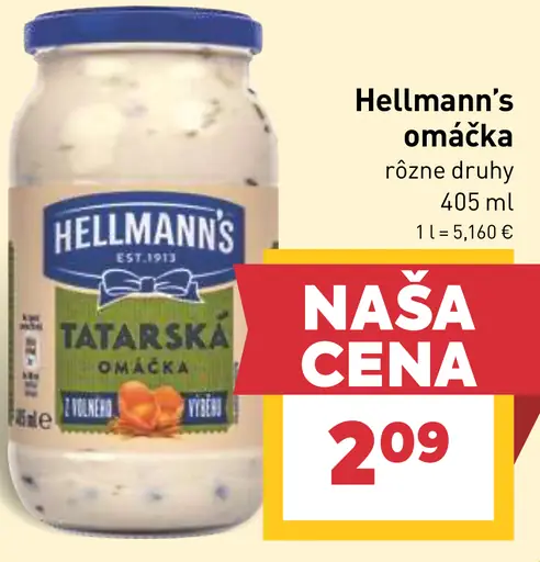 Hellmann's omáčka rôzne druhy
