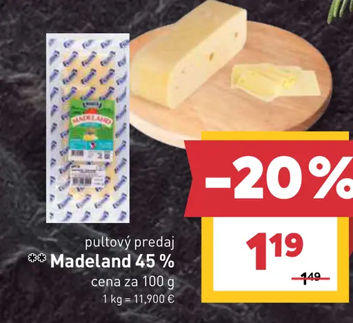 Madeland syr 45 %