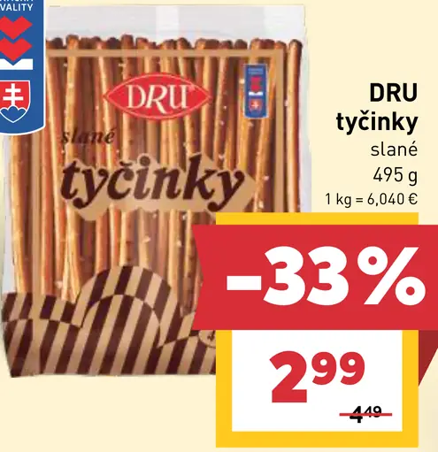 DRU tyčinky slané