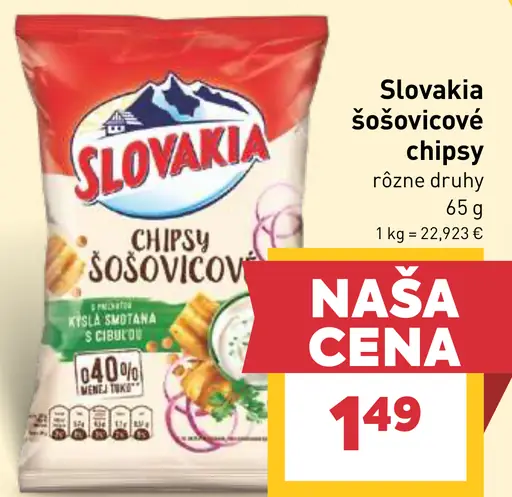 Slovakia Šošovicové chipsy