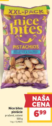 Nice bites pistácie pražené, solené