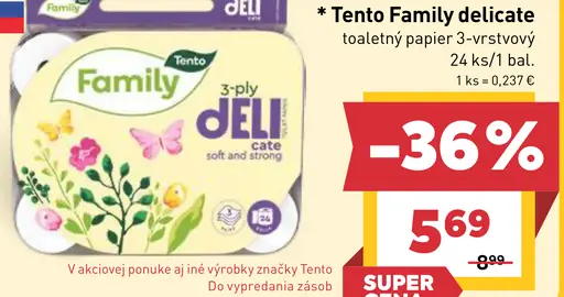 Tento Family Delicate toaletný papier