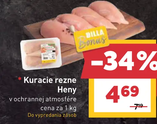 Kuracie rezne v ochrannej atmosfére