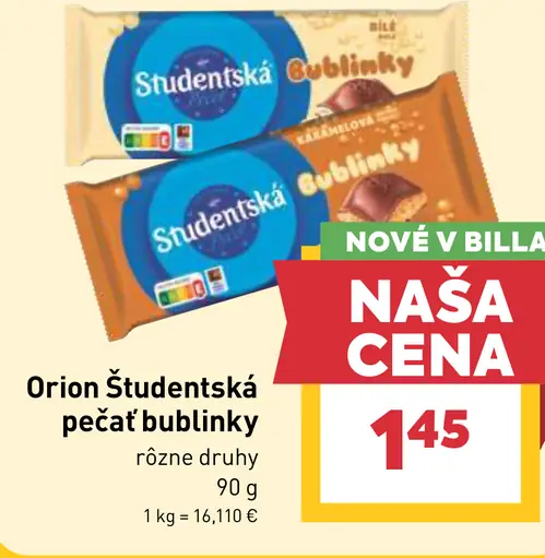 Orion Študentská pečať bublinky