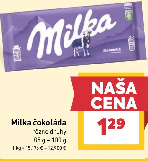 Milka Mliečna čokoláda