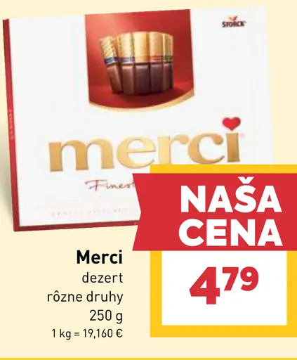 Merci dezert rôzne druhy