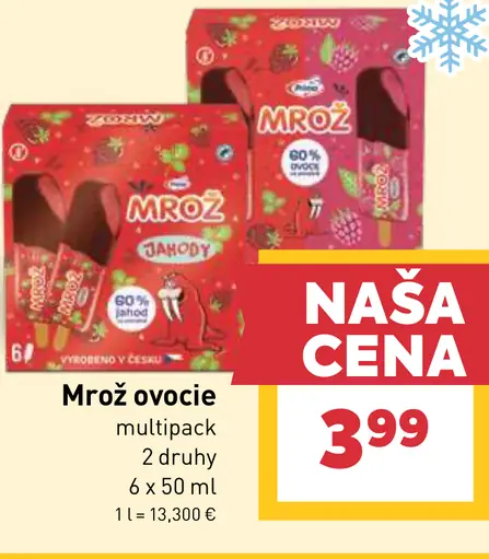 Mrož ovocie multipack zmrzlina 2 druhy