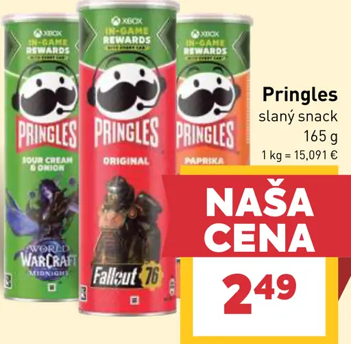 Pringles slaný snack rôzne druhy