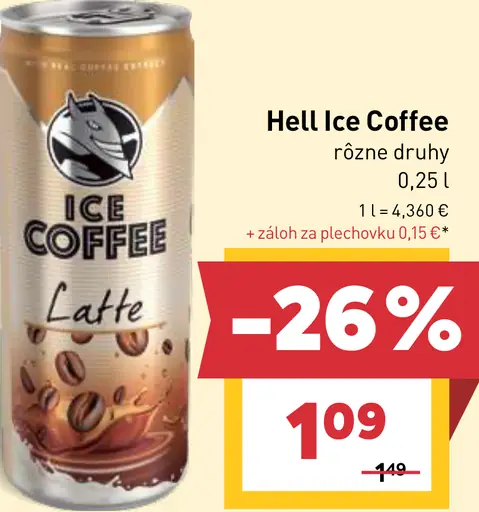 Hell Ice Coffee ľadová káva rôzne druhy